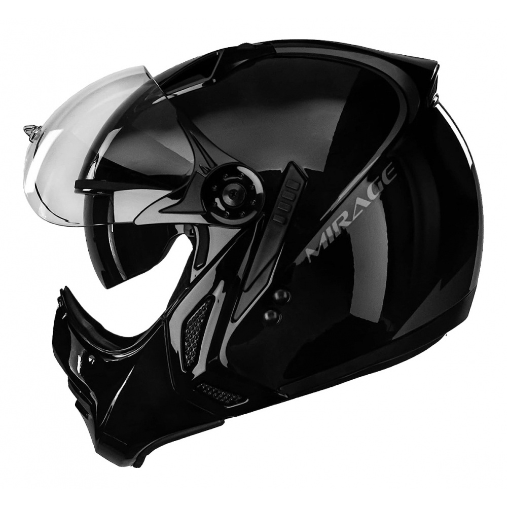 Capacete Moto Custom Peels F21 Mirage Classic Solid Piloto Aviador C/ Óculos Interno Queixeira Removível Lançamento