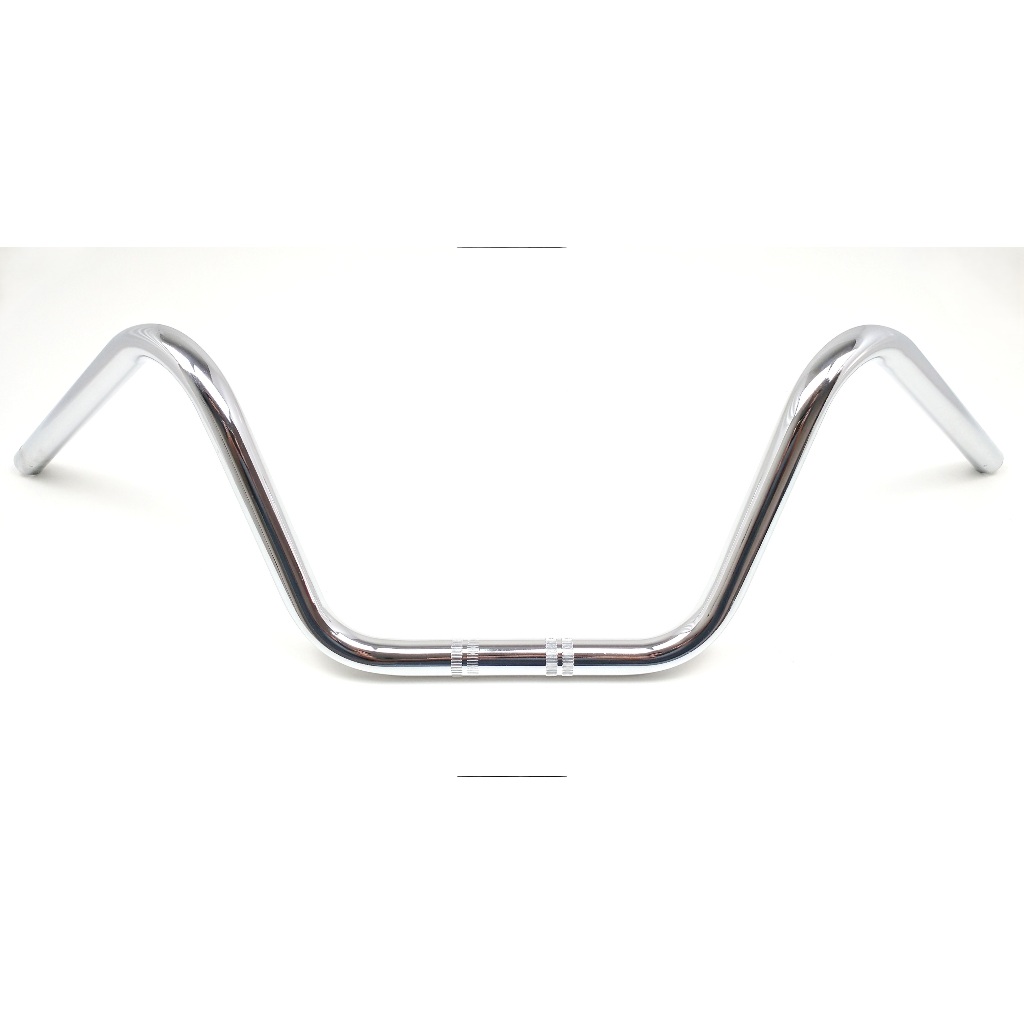 Guidom Custom Classic 350 Classic 500 Alto Buckhorn Cromado Polido Com Peso 22 Mm Reforçado