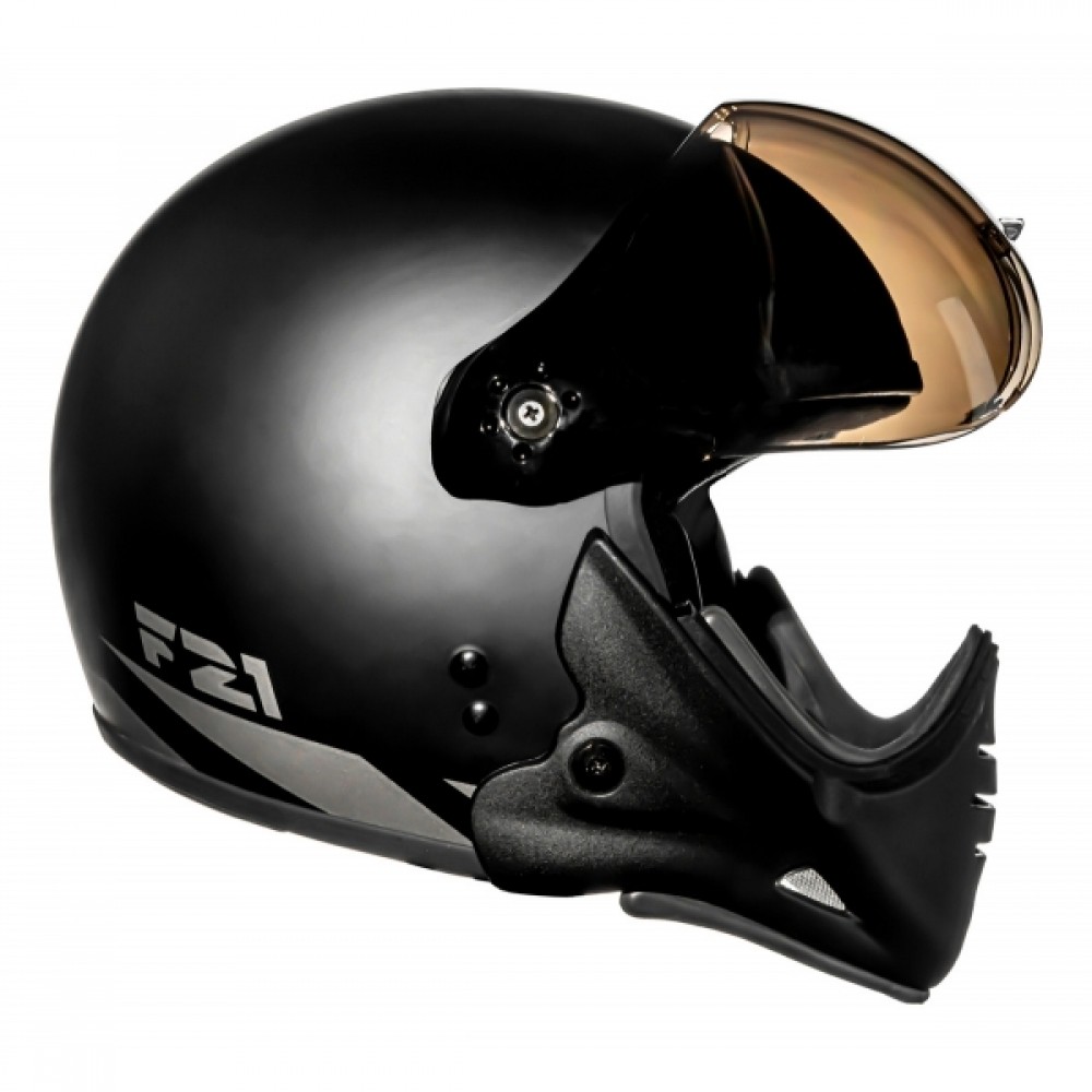 Capacete Moto Custom Peels Mirage F21 F-21 Vintage Classic Aviador C/ 2 Viseiras Queixeira Removível