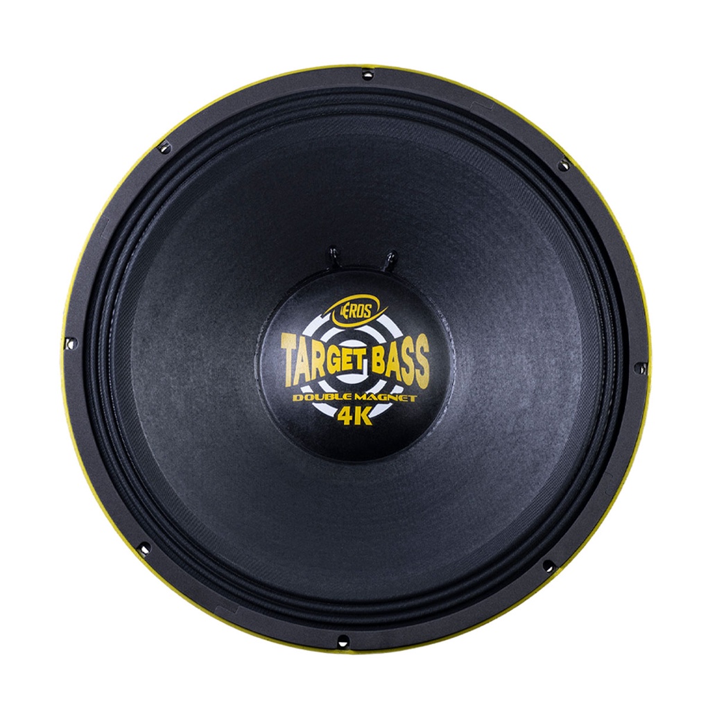Woofer 18 Polegadas Eros 2000w Rms E-18 Target Bass Double Magnet 4K 4 Ohms Grave 4000w Pico Amarelo