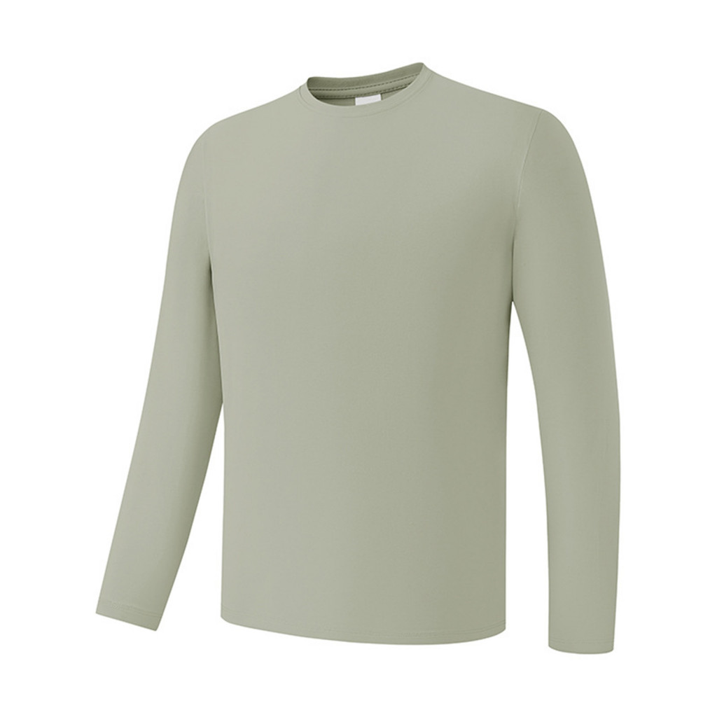 Sporty Men Tops Long Sleeve Men's Quick-dry Sport Top Lightweight Breathable O-neck Fitness Shirt Casual Regular Fit for