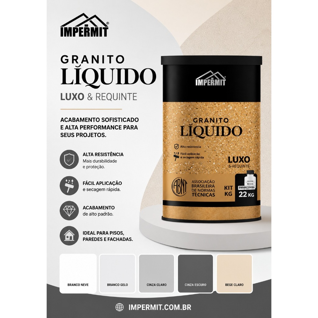 granito liquido cinza escuro kit 22