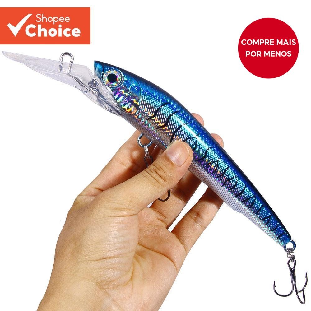 Isca Flutuante Para Peixinhos HENGJIA-180mm/41g E 240mm/95g Crankbait De Corrico Com Ganchos Agudos , De Natação Wobbler