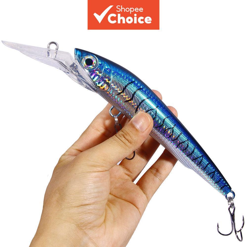 Isca Artificial Hengjia de Minnow Flutuante - Crankbait para Trolling 180 mm/41 g & 240 mm/95 g, com Ganchos Triplos,