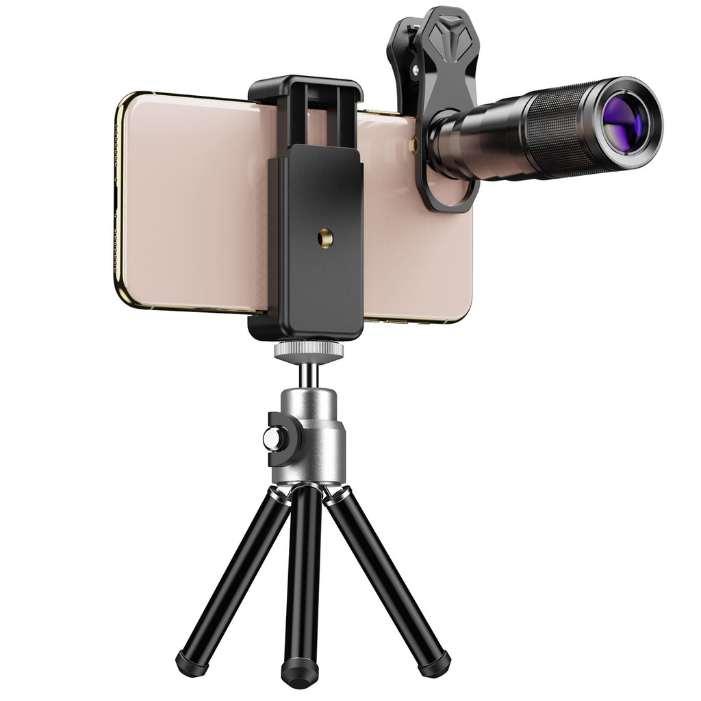 Lente Telefoto Zoom Óptico 22x Para Câmera Celular + Tripé