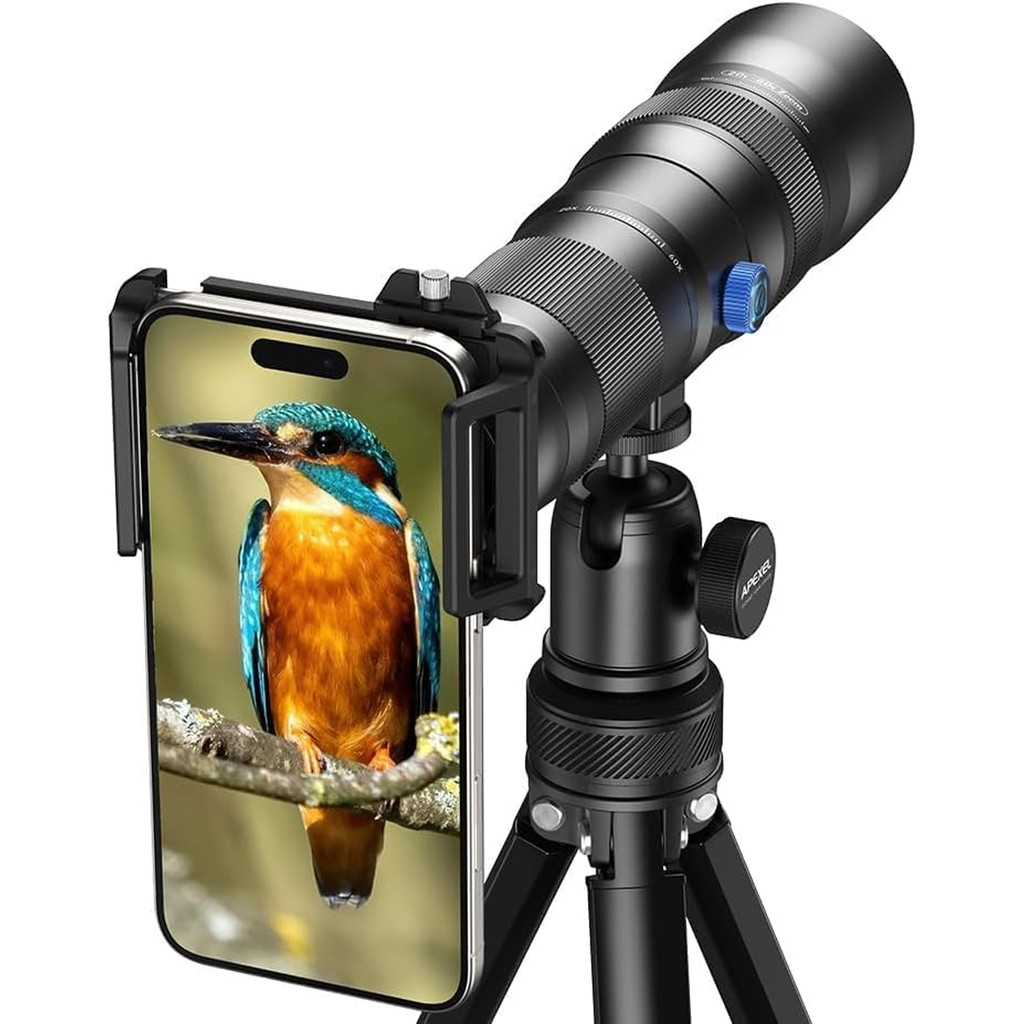Lente Teleobjetiva Zoom 20-60x Para Celular Com Tripé Apexel