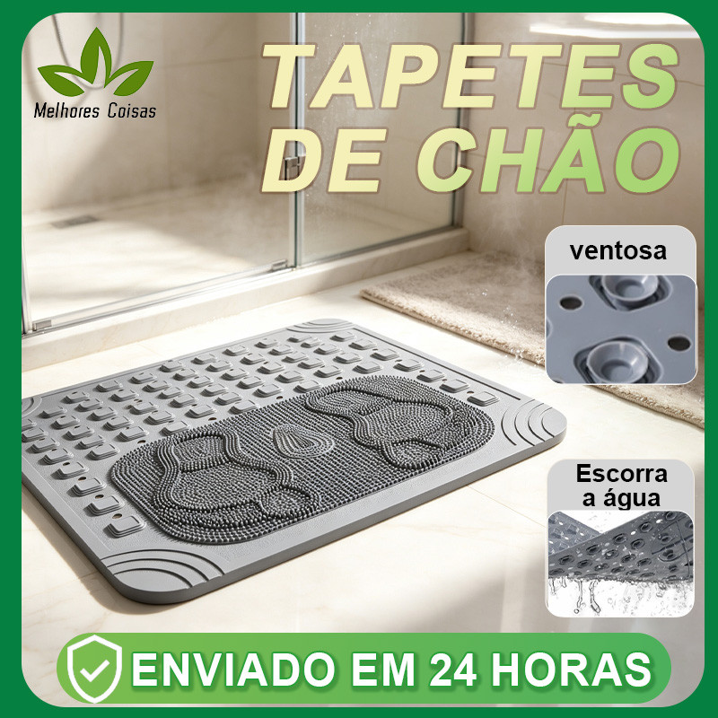 Non-Slip Bathroom Mat PVC Exfoliating Foot Massager40x70cm Strong Suction Cups Quick Drainage Adheres to the Wall