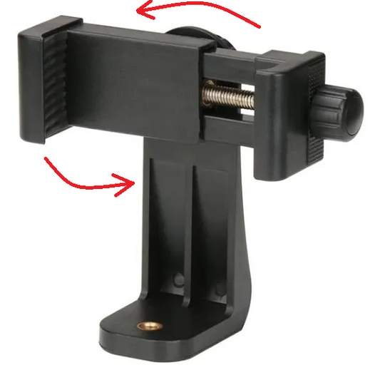 Suporte Apoio De Celular Vertical E Horizontal 360 Pra Tripé Adaptador Giratório Modo Paisagem Retrato Pro