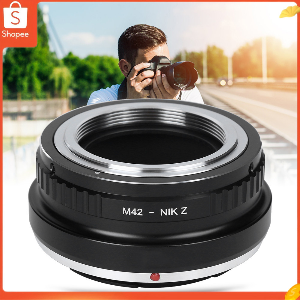 Anel adaptador de montagem de lente em liga de alumínio Fikaz M42-NIK Z para câmera M42 para Nikon Foco manual e