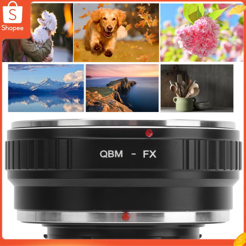 Adaptador de lente para Fuji FX Mount Rollei QBM Liga de alumínio anodizado forte leve 130g Ajuste de abertura do anel