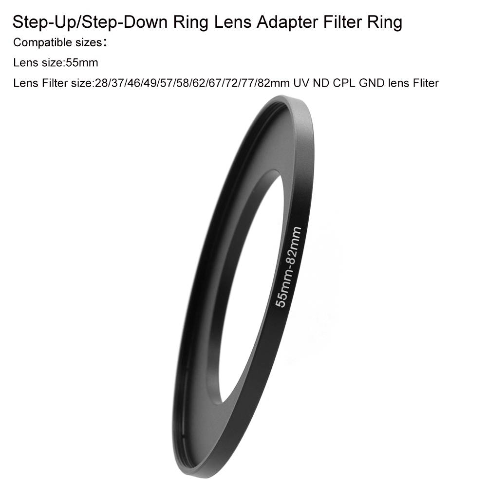 55-28/42/43/46/49/55/58/62/67/72/77/82mm Anel Step-Up/Down Adaptador De Lente De Filtro Para De 52mm UV ND CPL GND