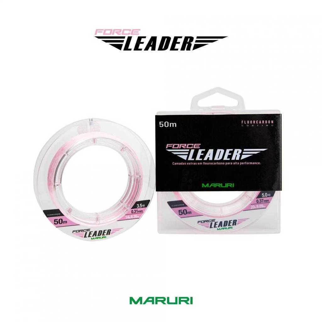 LEADER FLUOROCARBON MARURI FORCE 50M 0.40MM 22LB ROSA