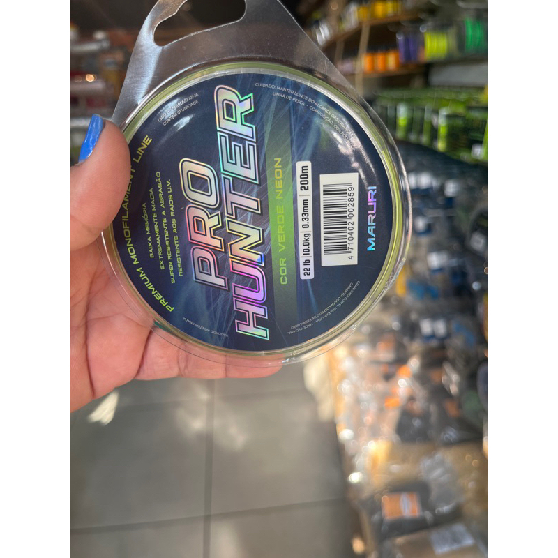 Linha Maruri Pro Hunter 0.33 22lb 200m Verde Neon