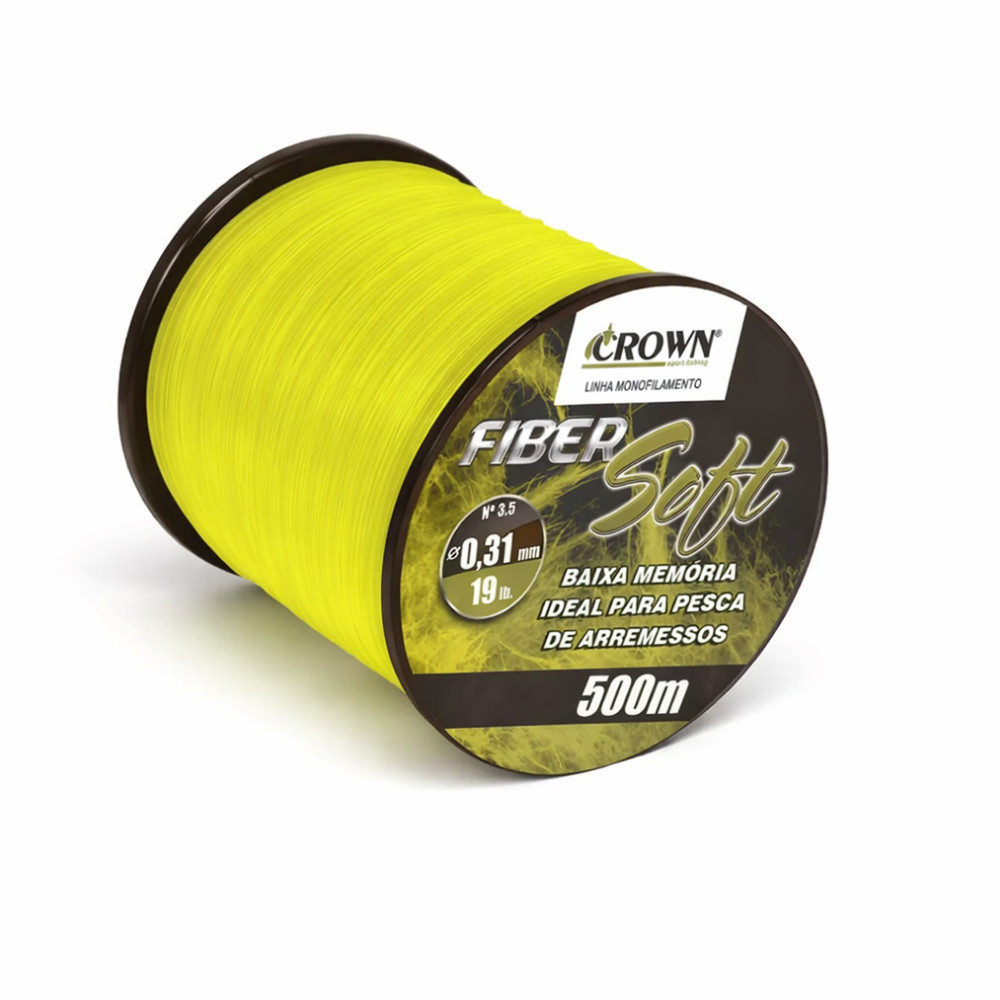 JOGA CROWN LINHA FIBER SOFT YELLOW 0,33MM 500MT 22LB