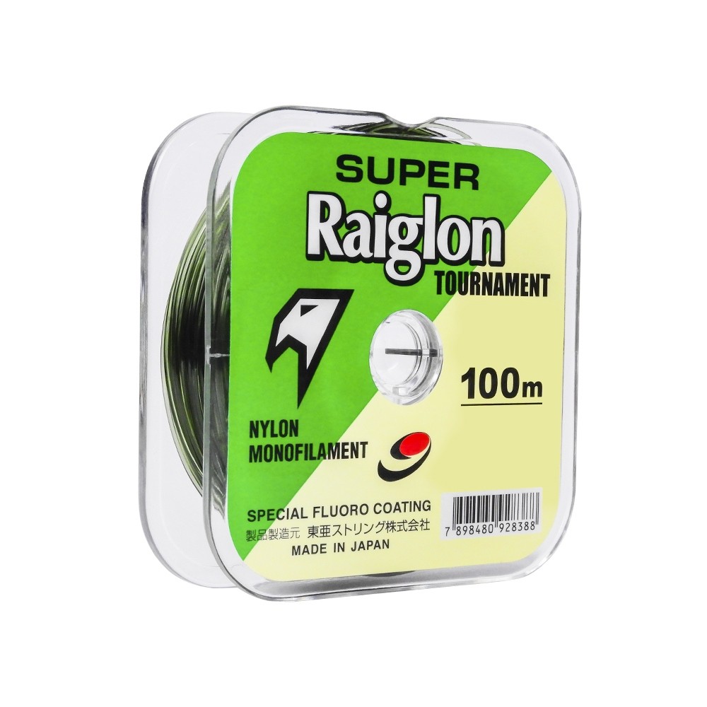 Linha Super Raiglon Tournament Nylon Verde 22lb 31mm 100M Marine Sports
