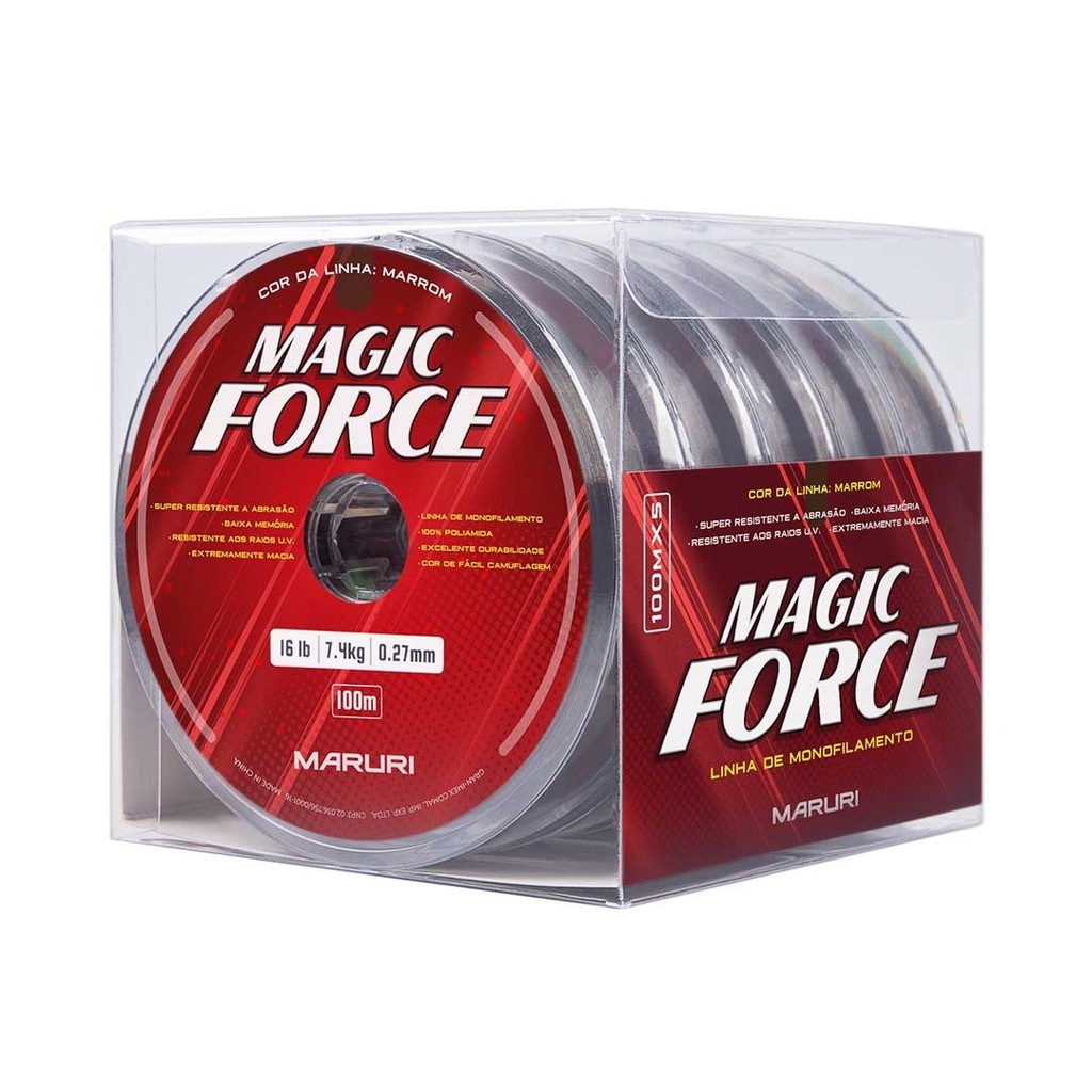 Caixa 500m Linha Magic Force 0.33mm 22lb Maruri Marrom