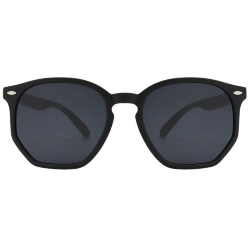 Óculos de Sol Hexagonal Preto Fosco - Proteção UV400, Design Moderno, Unissex