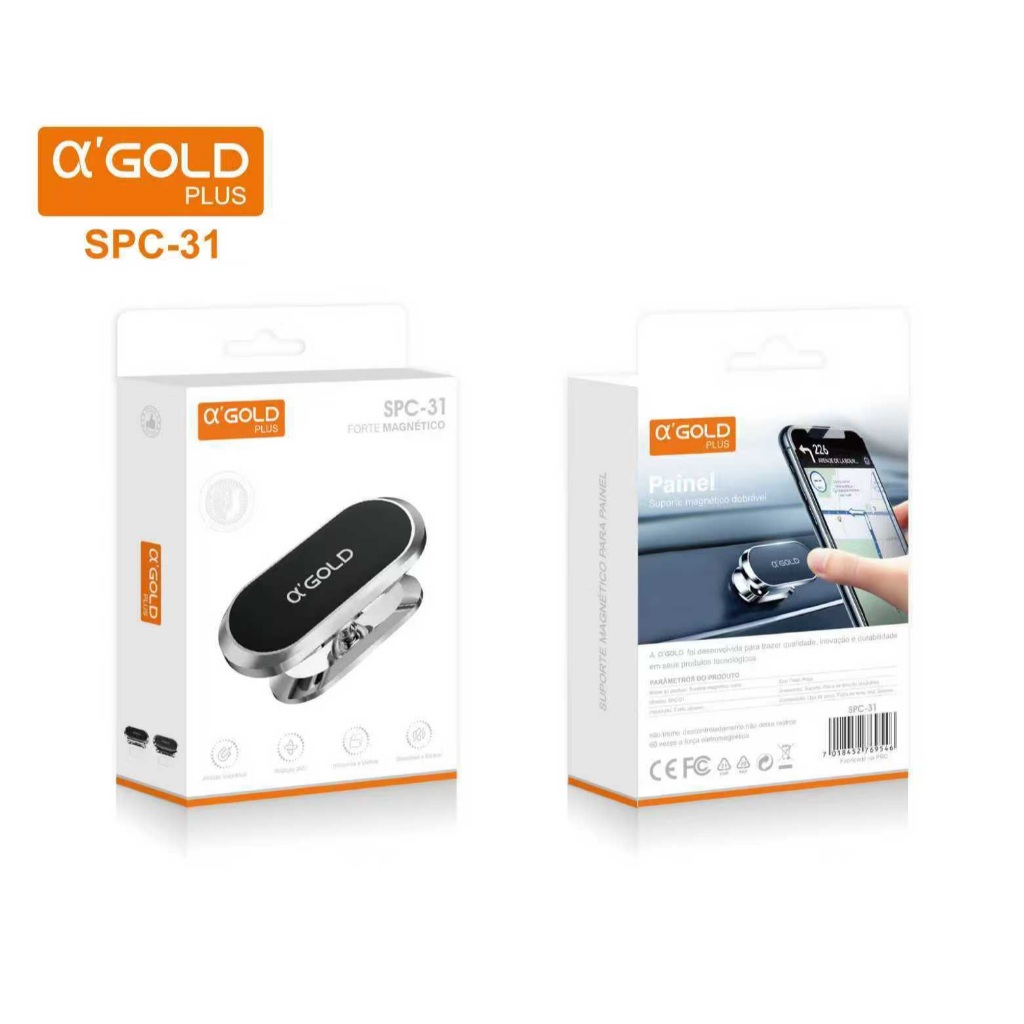 Suporte Magnético Agold Spc-31 De Celular Para Carro/veicular