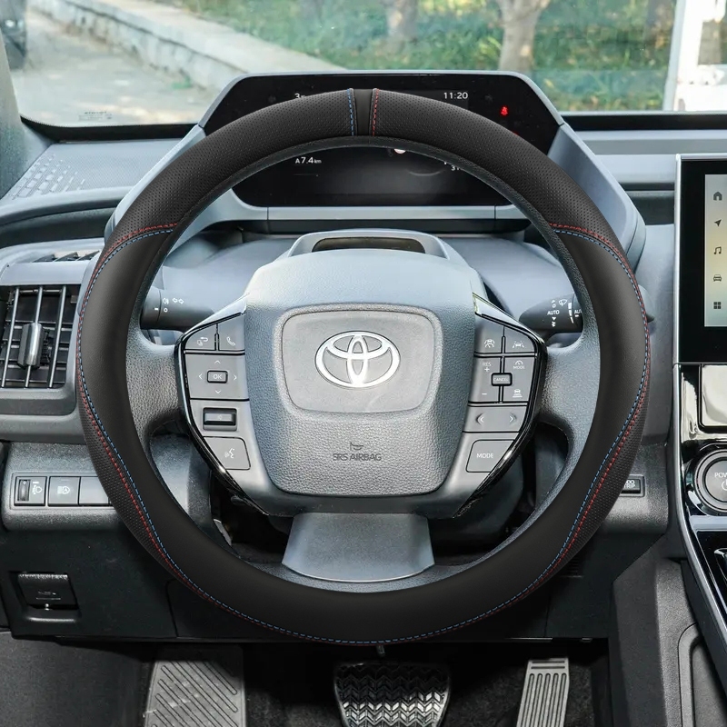 Capa De Couro De Microfibra Para Volante De Carro , Toyota BZ5 BZ4X BZ3 2023 2024 2025 2026 , Acessórios Automotivos