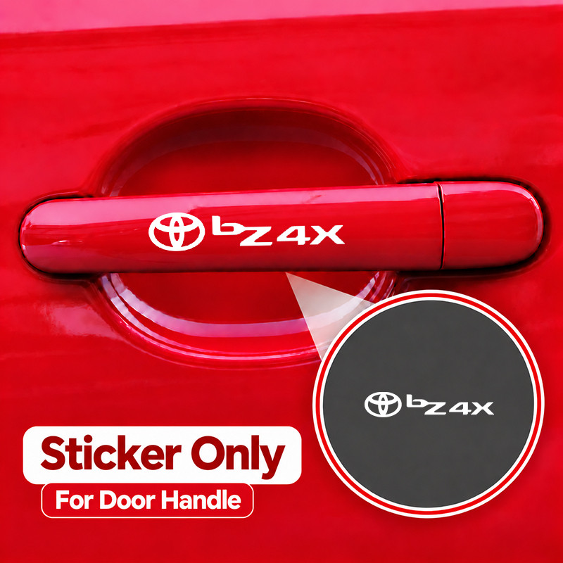 Para Toyota bZ4X 2025 Maçaneta Da Porta Decalque Adesivo Logotipo Do Carro Acessórios
