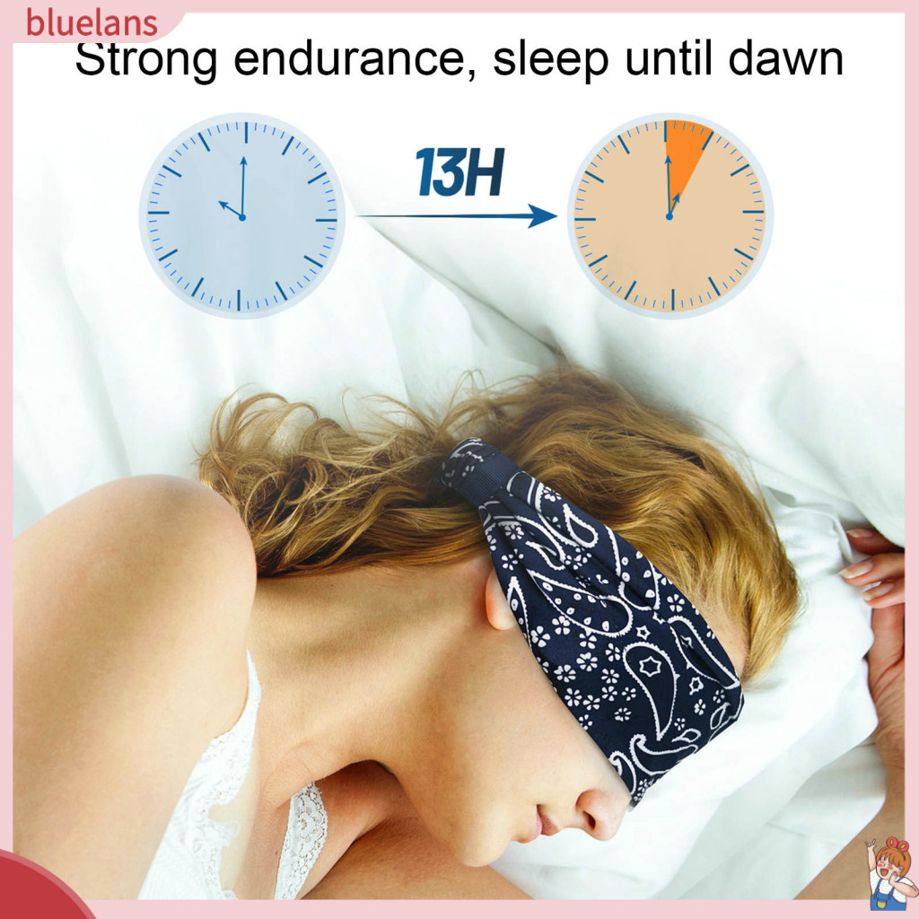 BLU 5.0 Hif Sound Technology Boho Headbands Bohemia Retro Print Wireless Sleep Headphones 5.0 Bluetooth Earband Para Yoga E Esportes