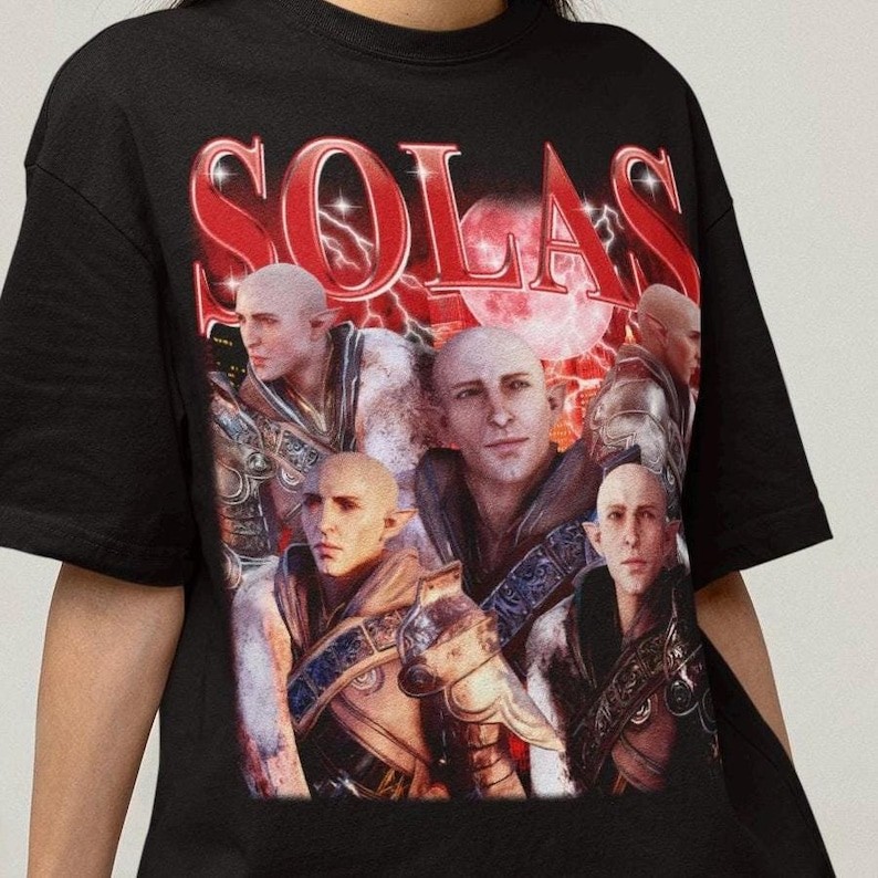 Camiseta Solas Dragon Inquisition Bootleg Gaming Premium Estilosa Moderna Tendência
