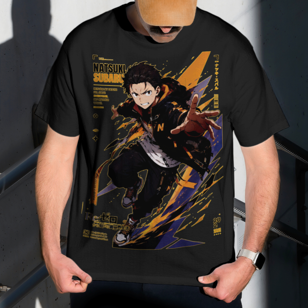Camiseta Masculina Estampa Subaru Natsuki 100% Algodão T-shirt Camisa Blusa Do Tamanho P ao GG