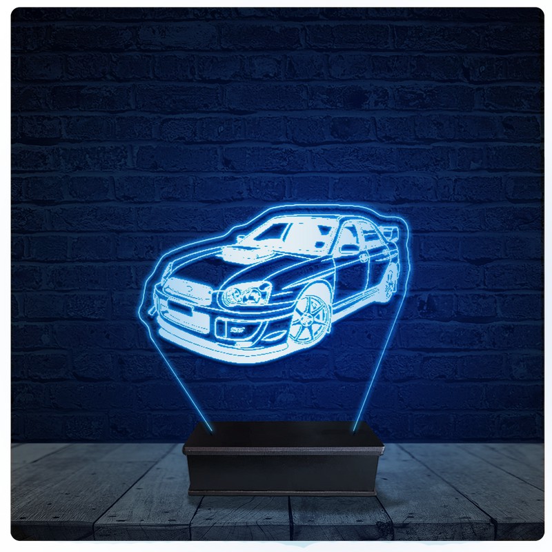 Luminária Led Acrilico Abajur - Subaru Impreza STI 10