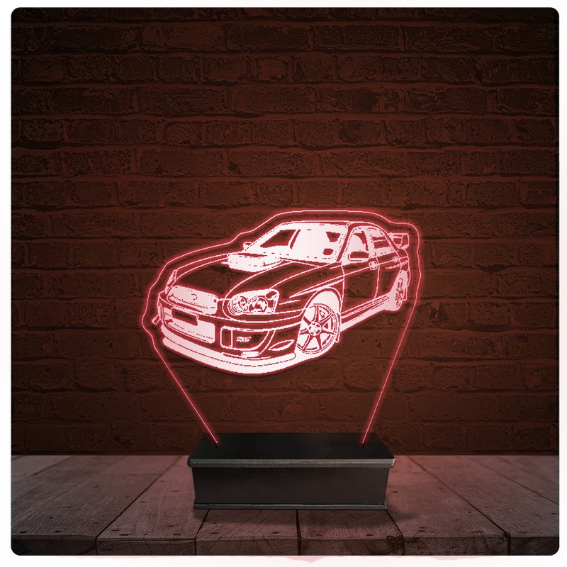Abajur Luminária Acrílico Led - Subaru Impreza STI 10