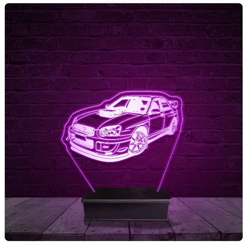 Luminária e Abajur Acrílico Led - Subaru Impreza STI 10