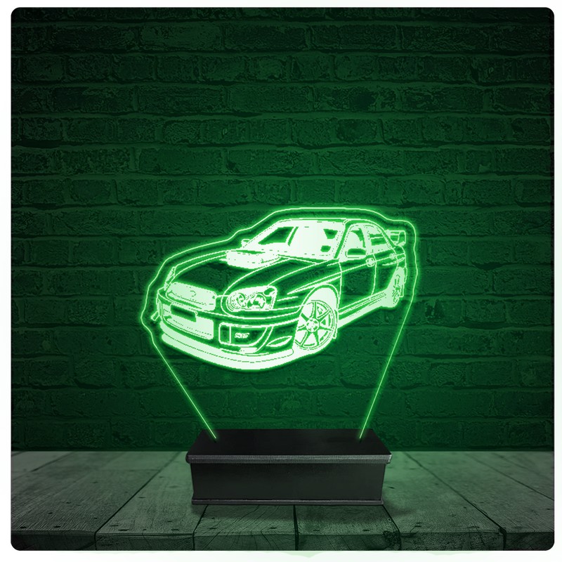 Luminária Abajur Acrílico Led - Subaru Impreza STI 10