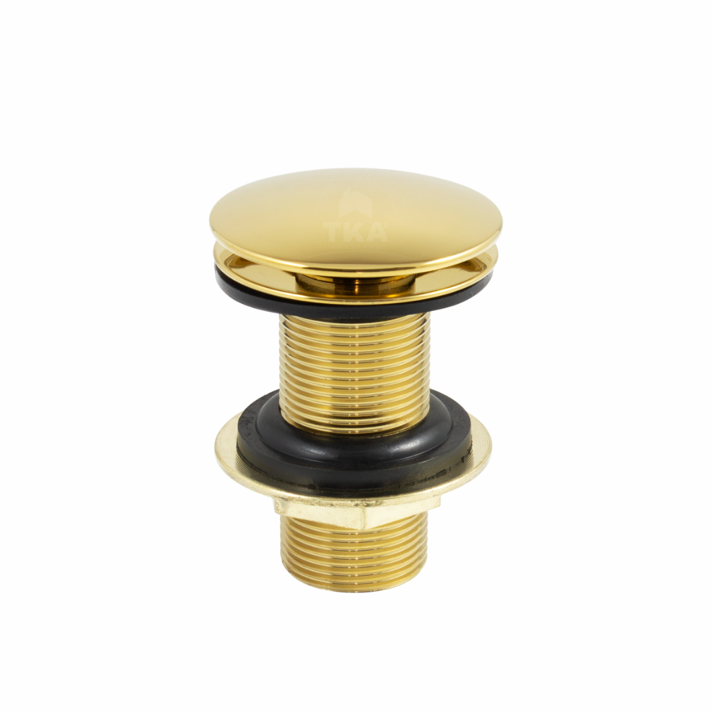 Válvula Ralo Click Pop Up Luxo Inteligente Para Cuba Dourado Gold 1.1/4