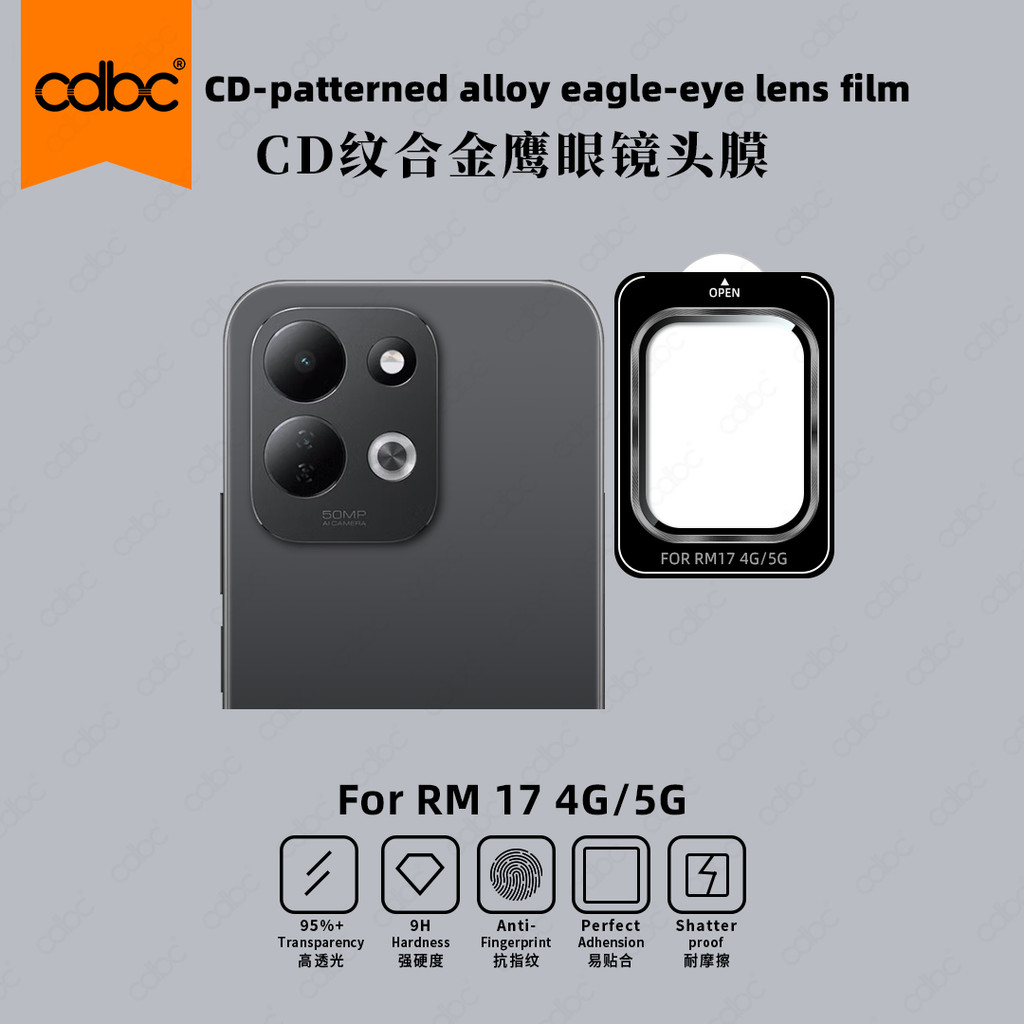 cdbc Metal CDPattern Eagle Eye Filme De Lente De Câmera Para Redmi 17 4G 5G Protetor Temperado Traseira HD À Prova De Ch