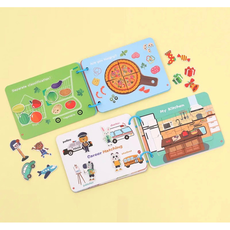 livro interativo atividades Baby Montessori Quiet Book Brinquedos Educacionais Para Crianças Jogo De Aprendizagem