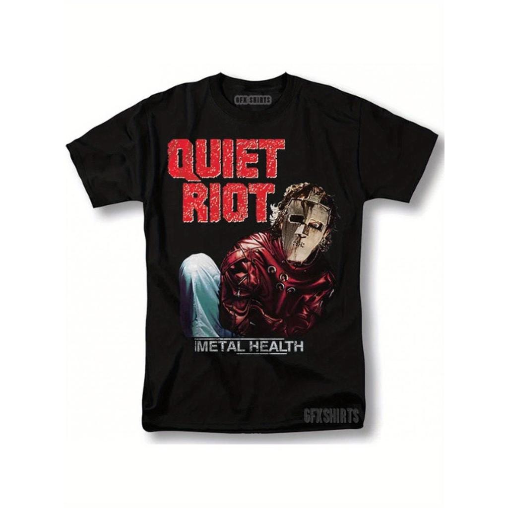 Camiseta Quiet Riot M Icon & para Concertos/Tour Icónico & Icon para Eventos de Fãs, Roupa de Fã de Rock,