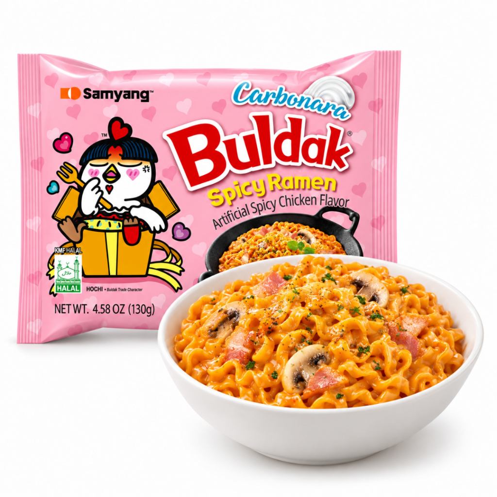 Lamen Coreano Buldak Frango Cremoso Picante Carbonara Samyang 130g