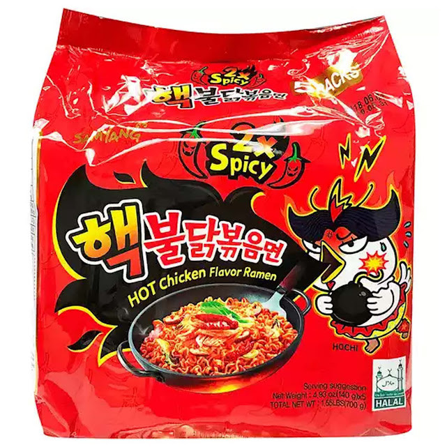 Kit 5 Lamens Coreano Samyang - Extreme Spicy 2x Buldak - 140g