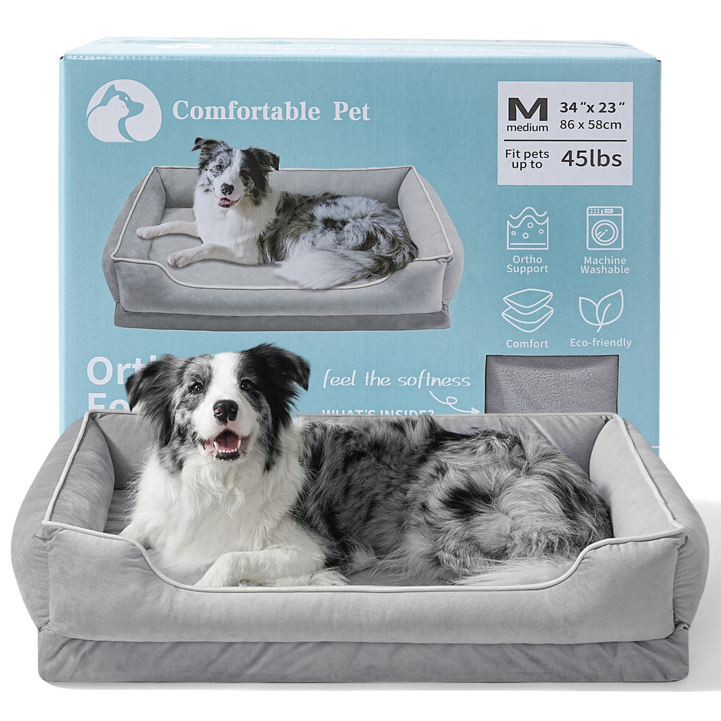 Atacado XXL OEM ODM Luxo Lavável Correção Poliéster Pele Artificial Pequeno Animal Retangular Sólido Cama de Cachorro Ga