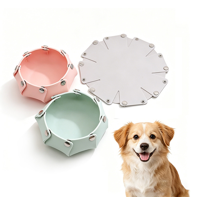 Atacado de fábrica ODM/OEM Ajustável Confortável Destacável Snap-On Dobrável Ambientalmente Amigável Silicone Pet Bowl P