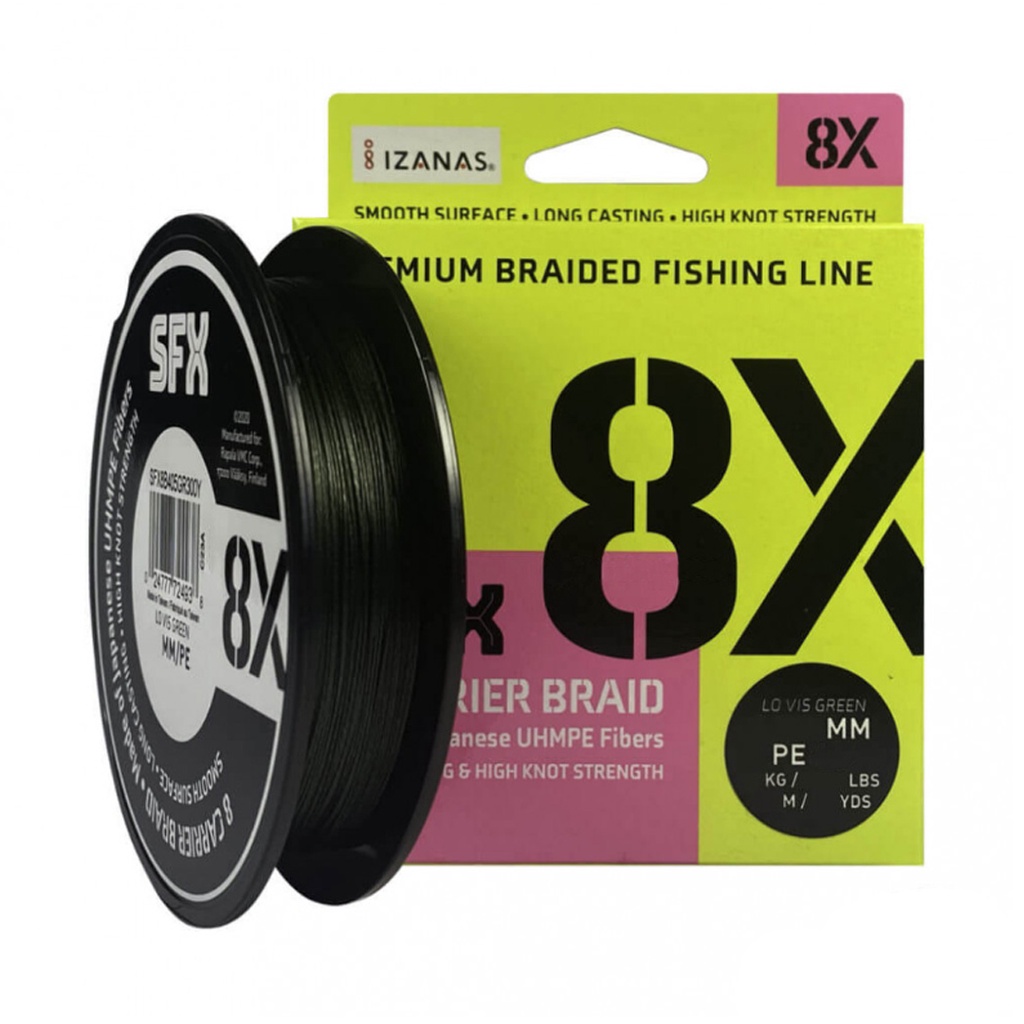 Linha Multifilamento Izanas SFX 8X 0,165mm 22lb 10kg 270 metros PE 1.0