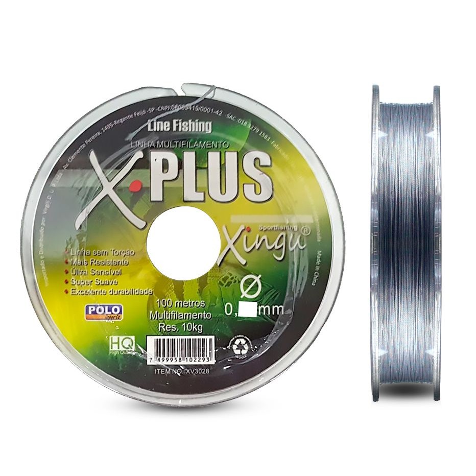 Linha Multifilamento Xingu 0,23mm 22lb / 10kg - 100 Metros