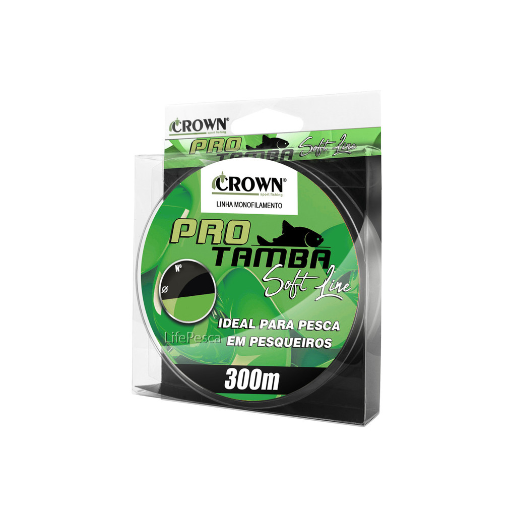 Linha Monofilamento Crown Pro Tamba Soft Green 0,33mm 22lb/10kg - 300 Metros
