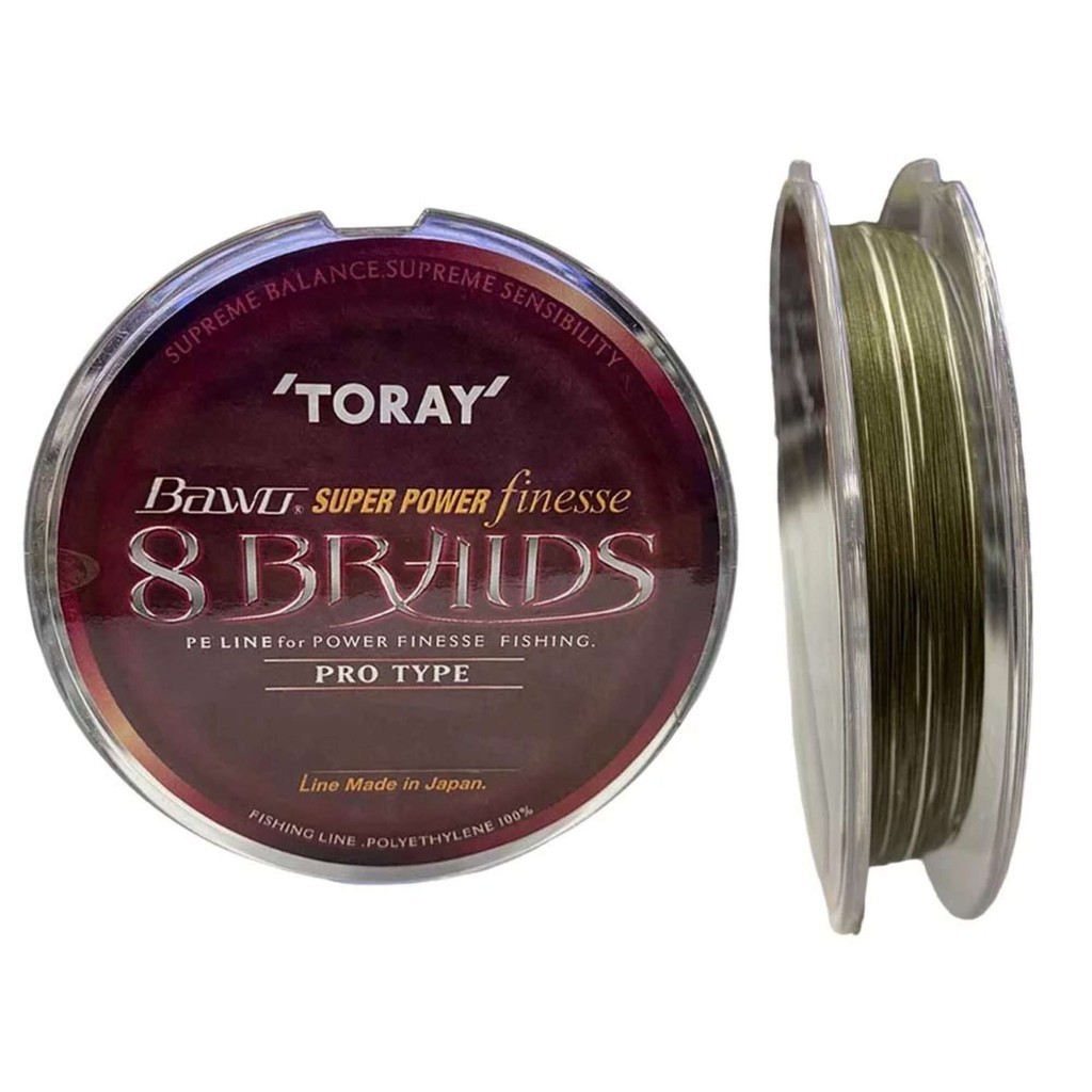 Linha De Pesca Multifilamento Toray Bawo 8 Braids 0,210mm 22lb-10kg Carretel C/ 150m Cor Verde