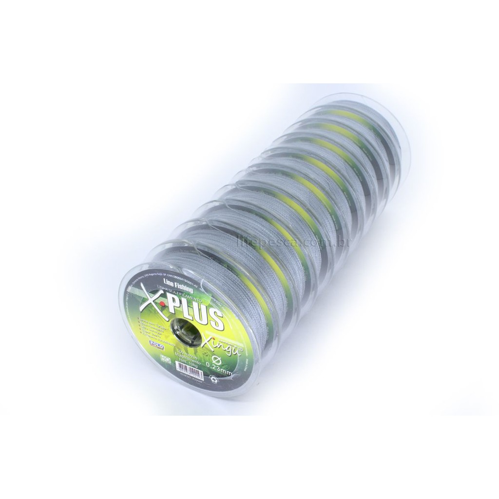 Kit 10 Linhas Multifilamento Xingu 0,23mm 22lb/10kg - (10x 100 Metros)
