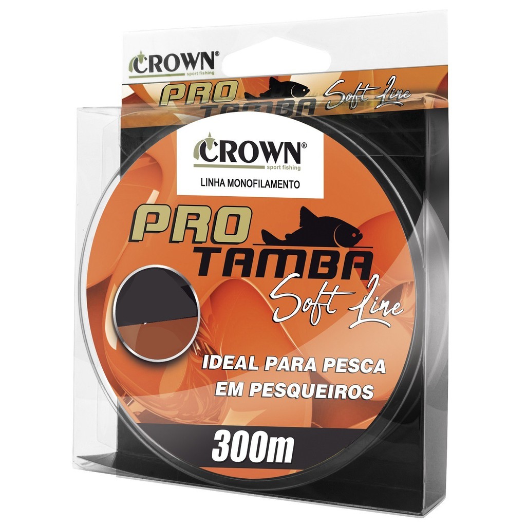 Linha Monofilamento Crown Pro Tamba Soft Orange 0,33mm 22lb/10kg - 300 Metros