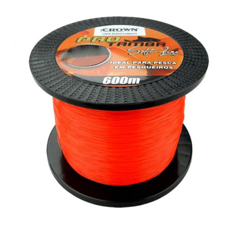 Linha Monofilamento Crown Pro Tamba Soft Orange 0,33mm 22lb/10kg - 600 Metros