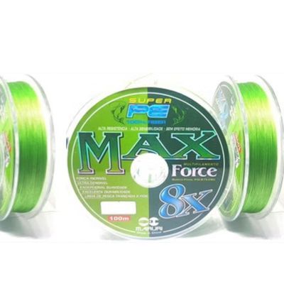 3 LINHAS MAX FORCE MULTIFILAMENTO 8X 0,18mm 22LB 10KG