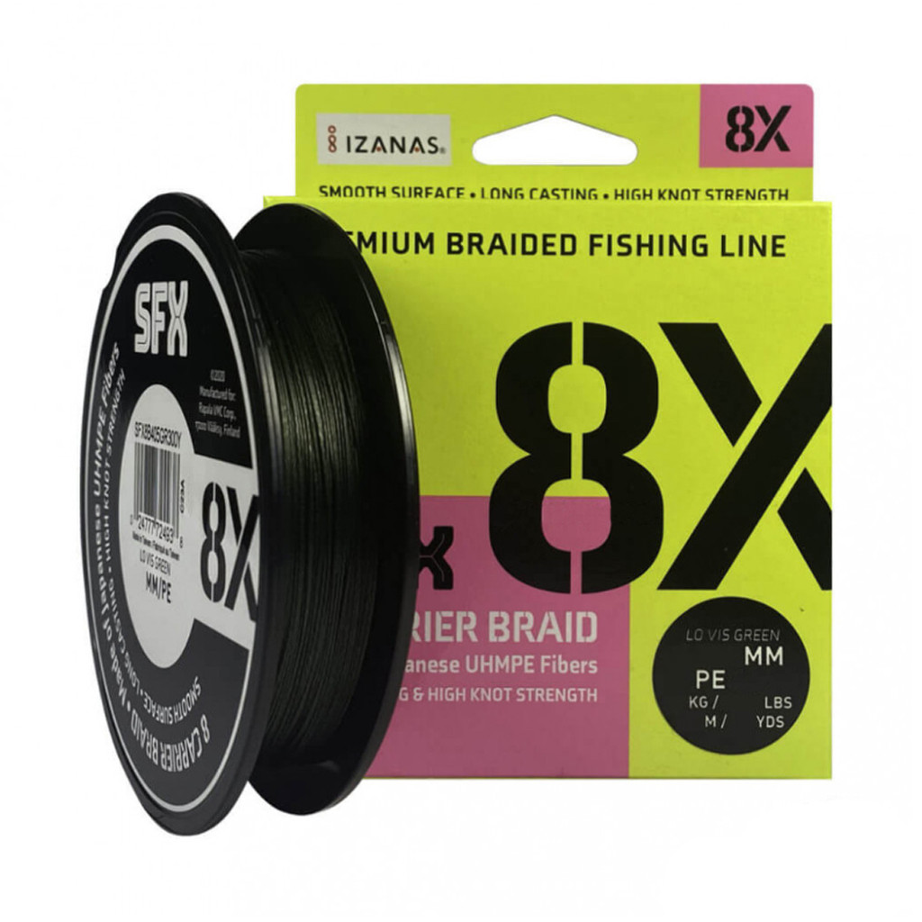 Linha Multifilamento Izanas SFX 8X 0.165mm 22lb 10kg 270 metros PE 1.0