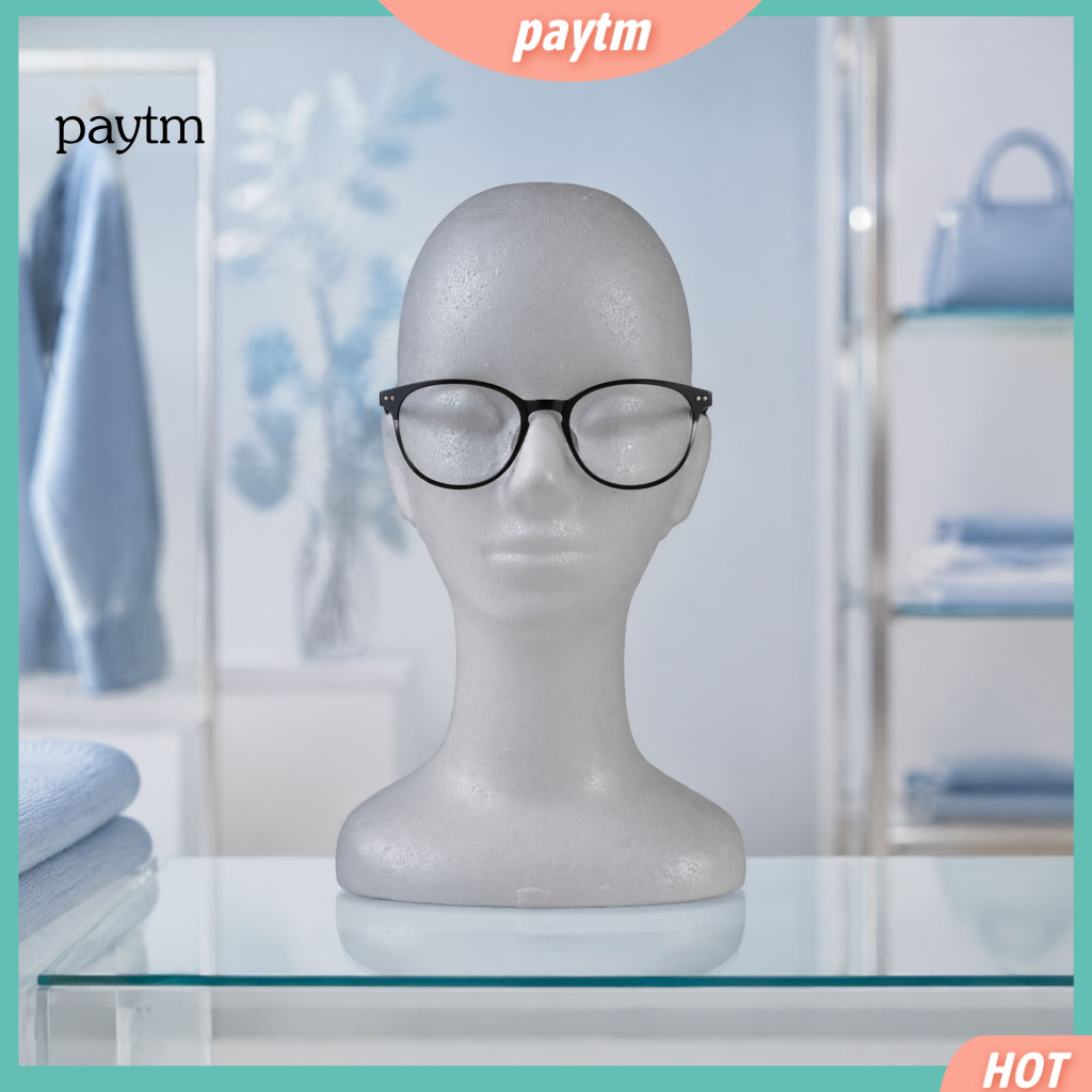 Hair Accessory Display Form Hat Holder Stand Lightweight Foam Mannequin Head for Wigs Hats Glasses with Stable Base –