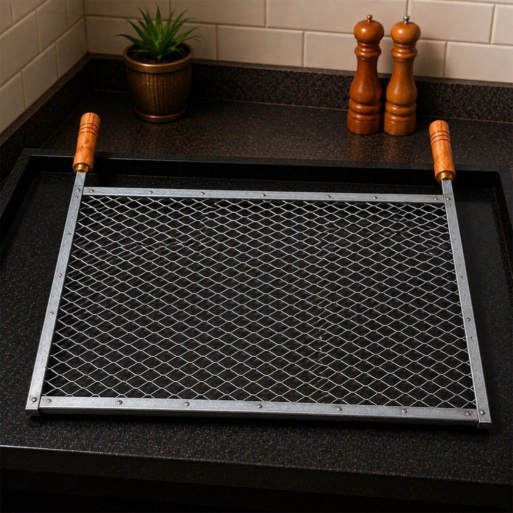 Grelha Inox Para Churrasqueira Aço Galvanizado 60cm X 57Cm